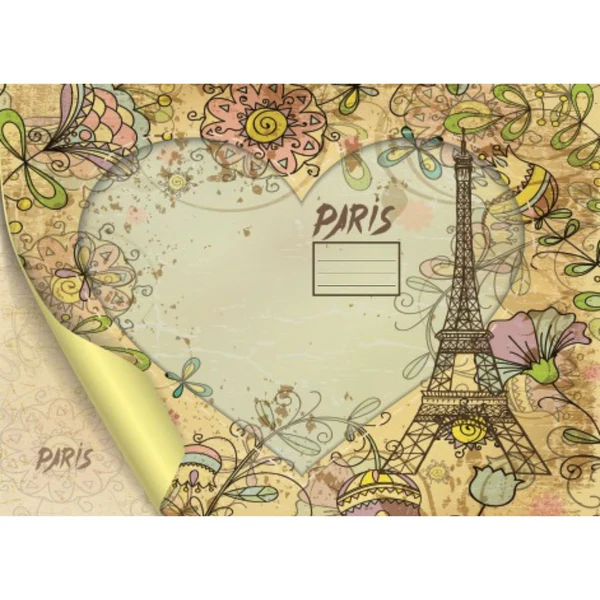 A4 French Paris Theme Pre-Cut Books Covers 5 Pack
