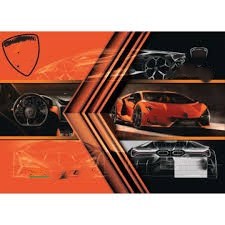 A4 Orange Sports Car Pre-Cut Books Covers 5 Pack (L)