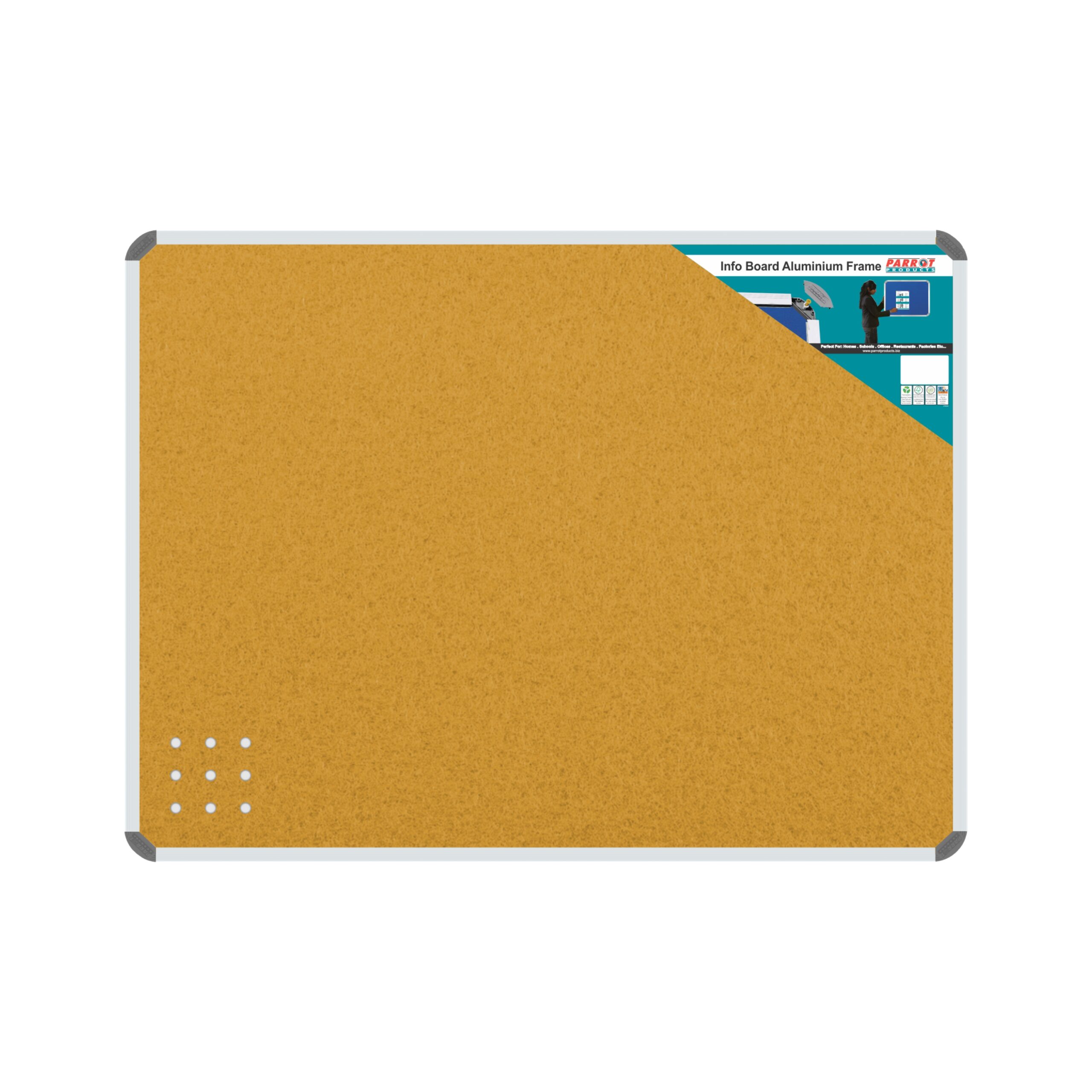 Parrot Info Cork Board Aluminum Frame 600 x 450mm