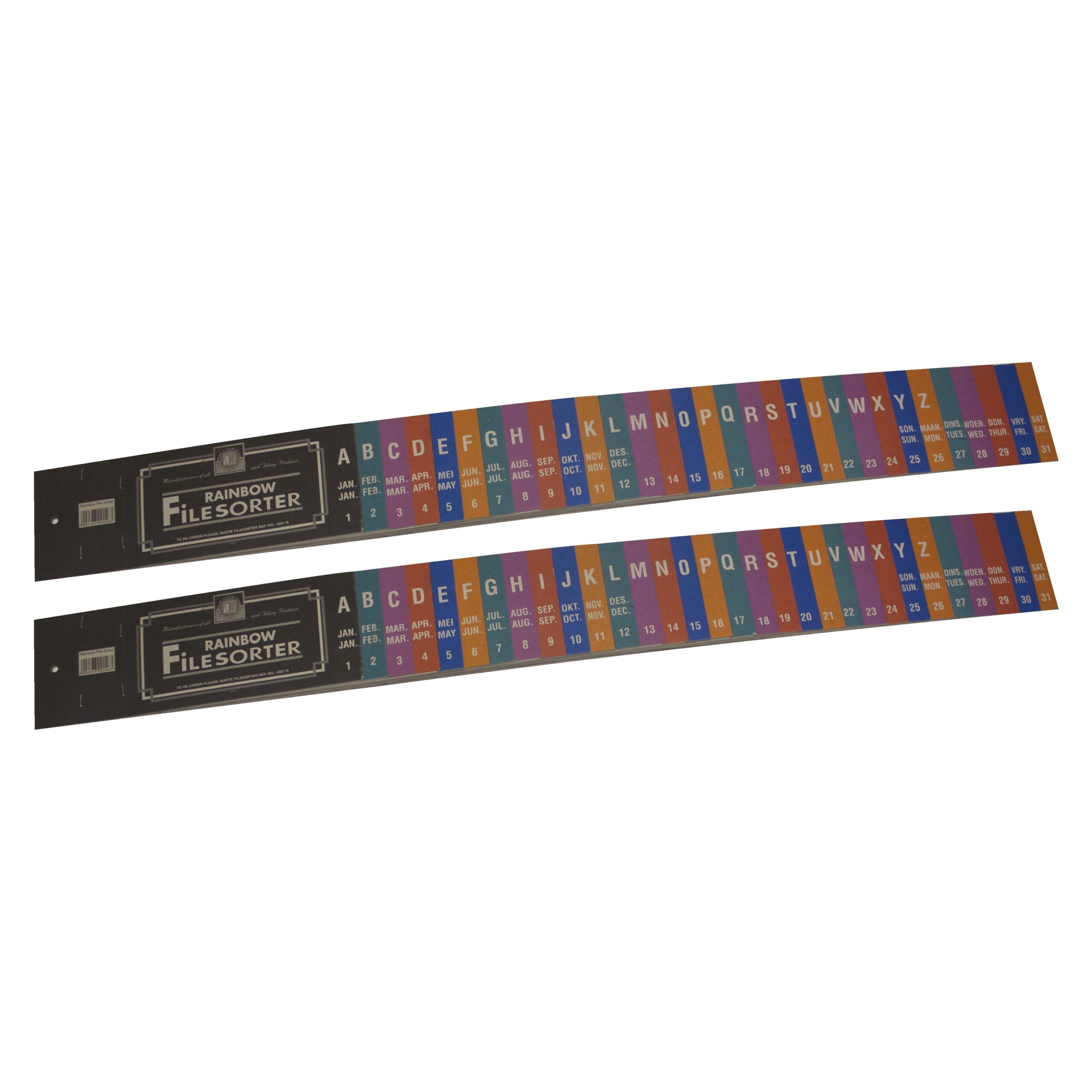 File Sorter A-1, 1-31, Jan-Dec Rainbow