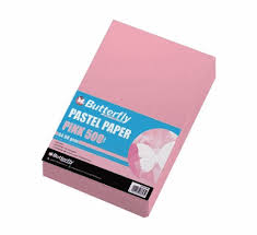 Butterfly A4 Copy Paper Pastel Pink Ream (500)